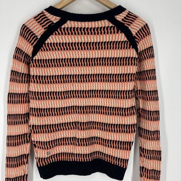 Lululemon Sweater Size 6 Womens Pink Devi Crew Knit Cotton Thumbholes Raglan - Picture 6 of 8